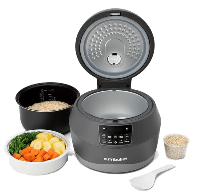 Grain cooker for batch-cooking whole grains