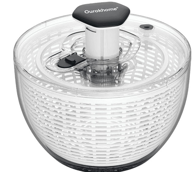 Salad spinner keeping greens fresh
