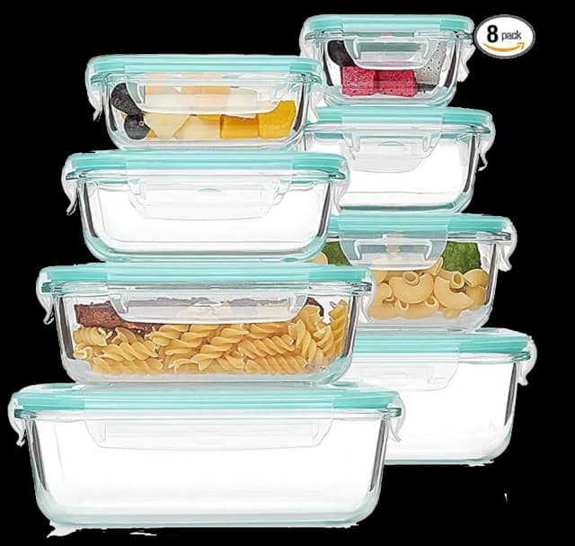 Meal prep food containers filled with veggies